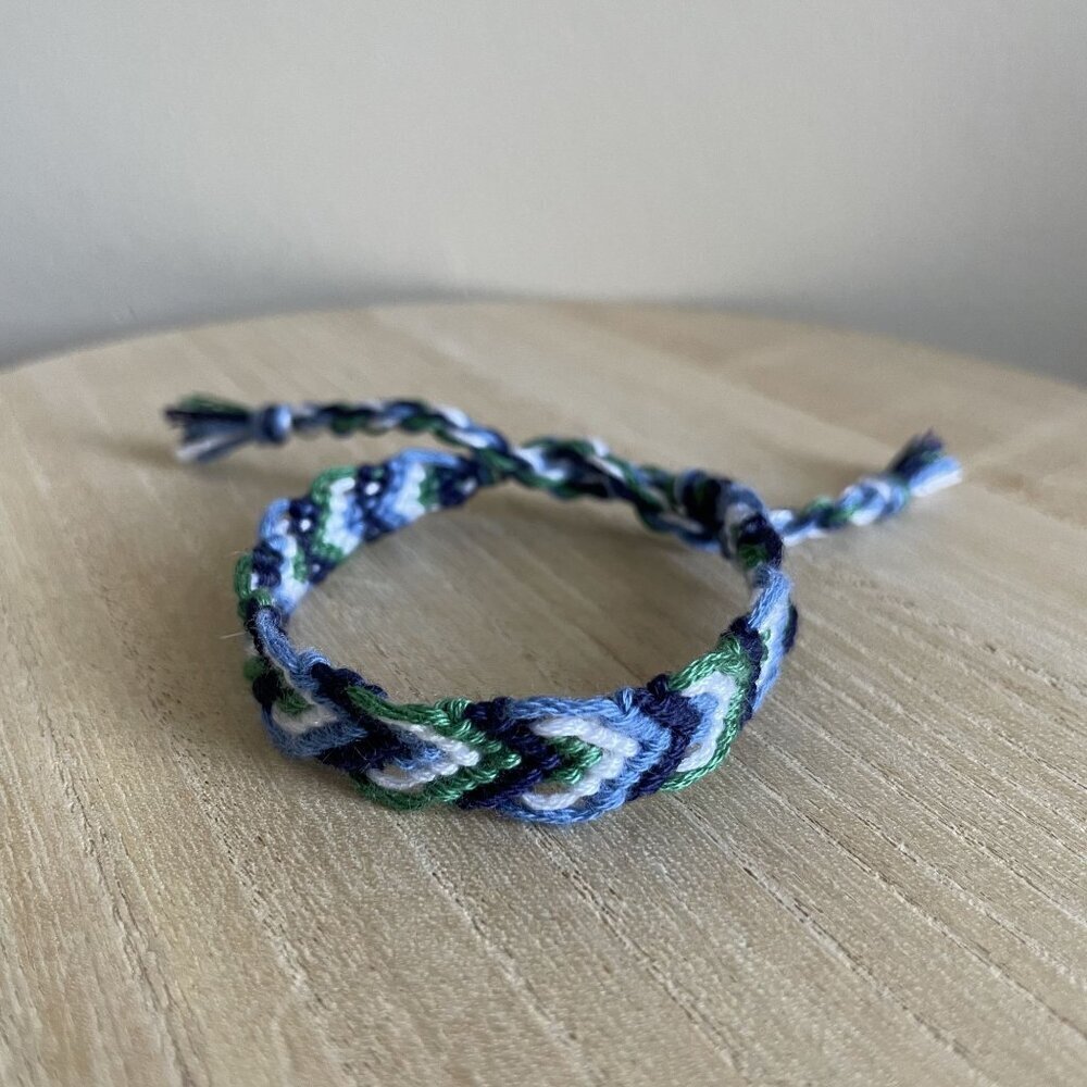 Bertha Bracelet, anklet, trendy, comfortable, tie, embroidery thread, woven, gif
